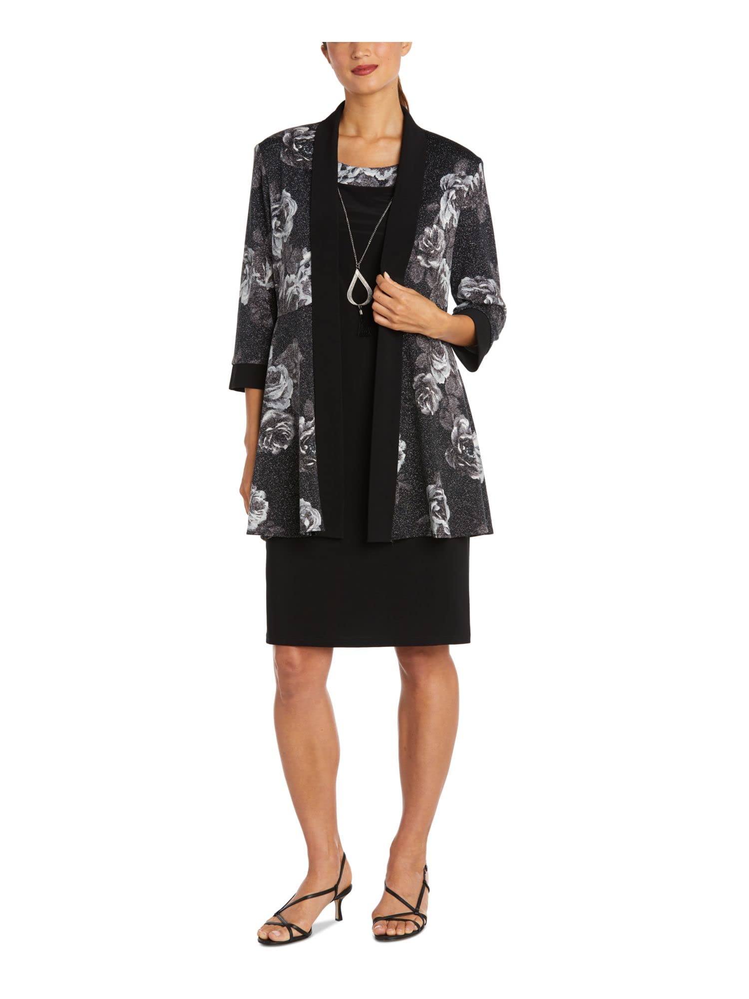 R&M RichardsTwo-Piece Printed Jacket and Dress Set