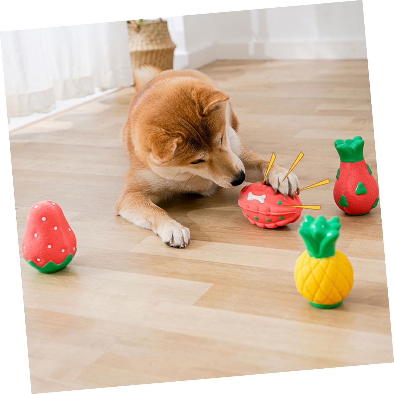 Kisangel 4piezas Juguete Masticable para Perros Interactivo Resistente y Sonoro para Perros De Mediano para Mantener Tu Mascota Entretenida y Saludable