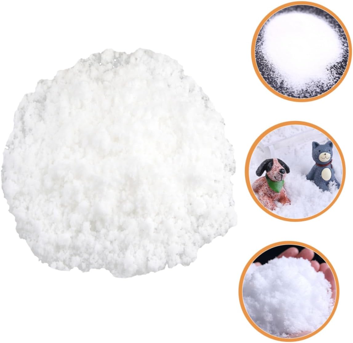 Unomor 500g Artificial Snow for Christmas Village Decorations Lightweight Faux Snow for Crafts Holiday Displays and Theme Parties for and Trees