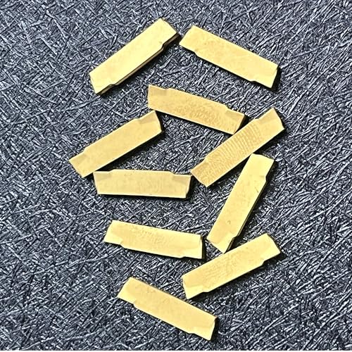 10pcs Carbide Inserts MGMN200, Indexable Internal Turning Blade Fit for MGEHR/MGIVR Grooving Cut-Off Tool Holder