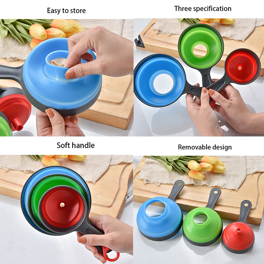 Set Imbuti Plastica 8 Pezzi - Imbuti Per Liquidi E Polveri Da Cucina E Laboratorio - Foto 11