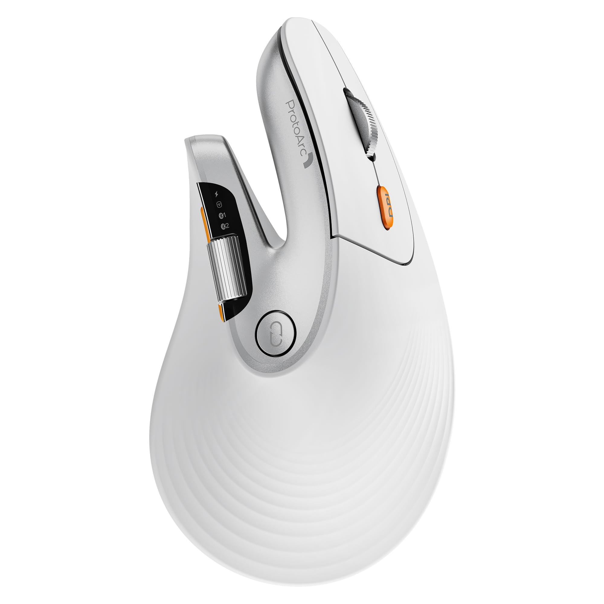 ProtoArc EM11 Pro Ergonomische Vertikale Maus für Große Hände, Weiß