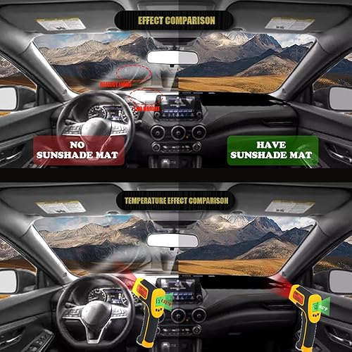 Miniatura 3 de JGRT_CarLight Cubierta del salpicadero de automóvil para Lexus ES350 2007-2012, tapete protector de sombra (alfombra premium, negro),