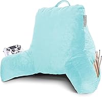 Vista 77 de Clara Clark - Almohada de lectura con espuma viscoelástica triturada, incluye 2 almohadas de soporte para el cuello y la zona lumbar, diseñada