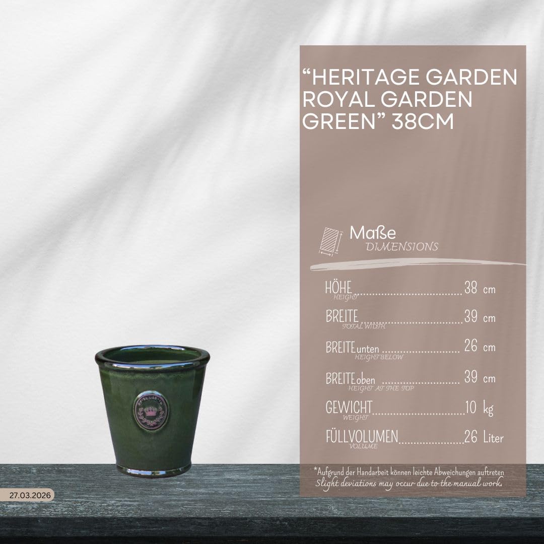 Palatina Werkstatt Vaso Royal Garden Green (38 cm)