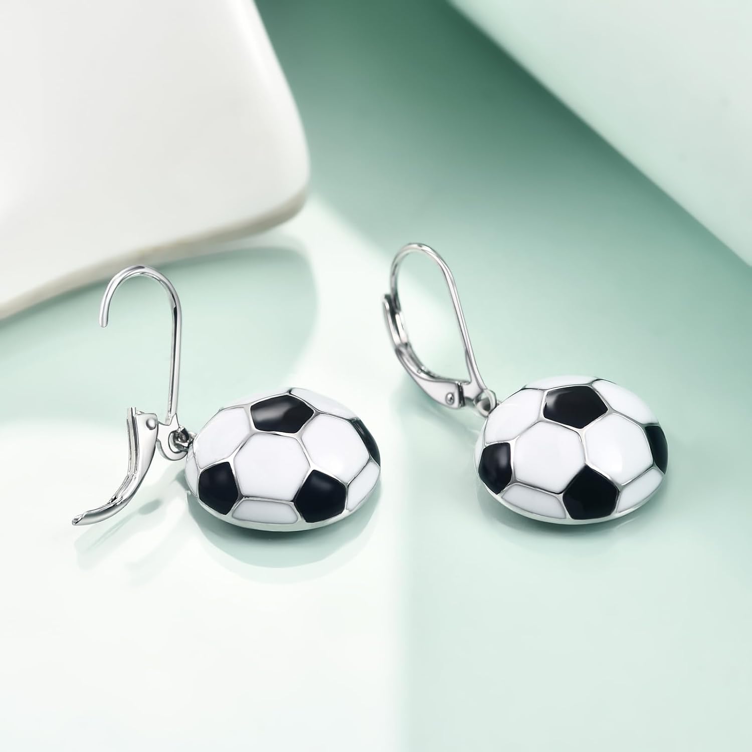 Rnivida Sports Earrings with 925 Sterling Silver Leverback,Football Earring,Basketball Earring,Soccer Earring for Women Jewelry Gifts - Image 3