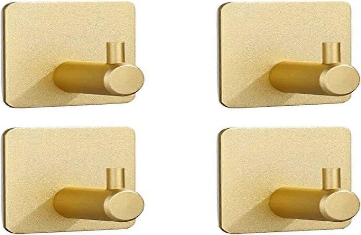 Self Adhesive Hooks 4 Pack, Coat Hooks, Sticky Hooks Strong, 3M Command Hook, for Stick on Hooks Door Hooks, Bathroom Hooks, Wall Hooks, Kitchen Hooks