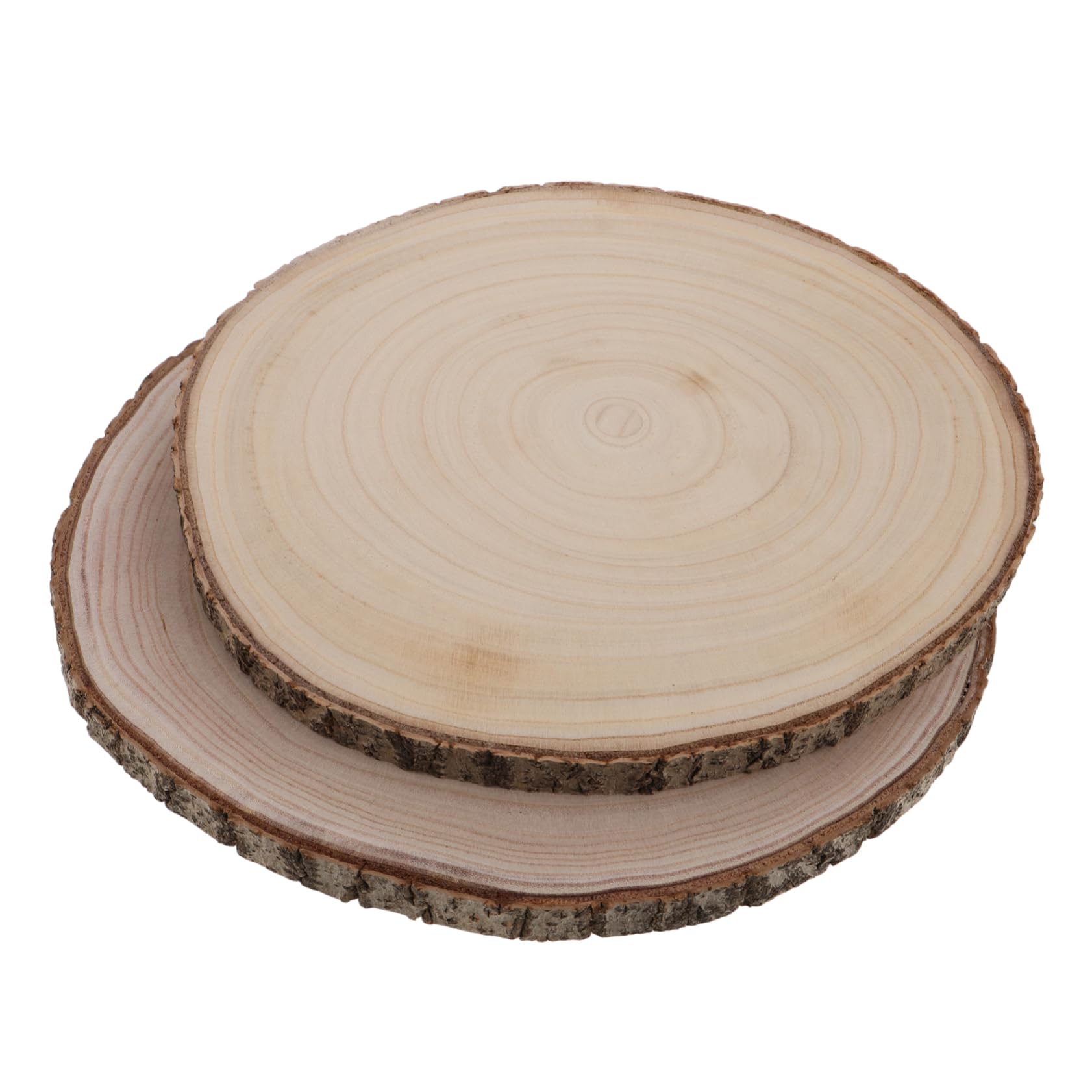 SHINEOFI 2stücke Unbehandelte Holzscheiben Naturholzkreise Für Bastelarbeiten Holzdekor Für Hochzeiten Und Festivals Rustikale Holzspäne Zum Bemalen