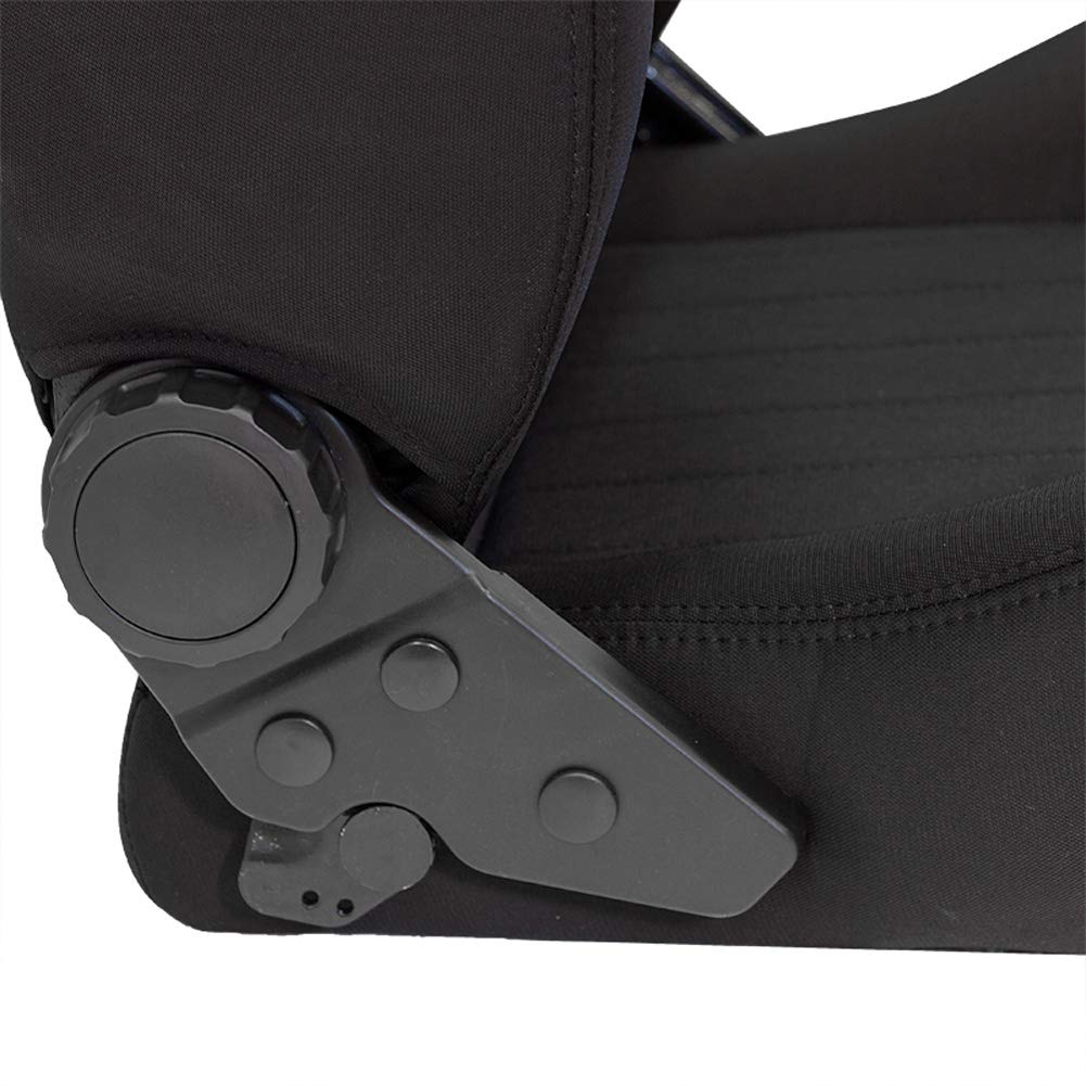 Sedile Sportivo 'Retro' - Nero - reclinabile doppia regolazione - incl. Slitte