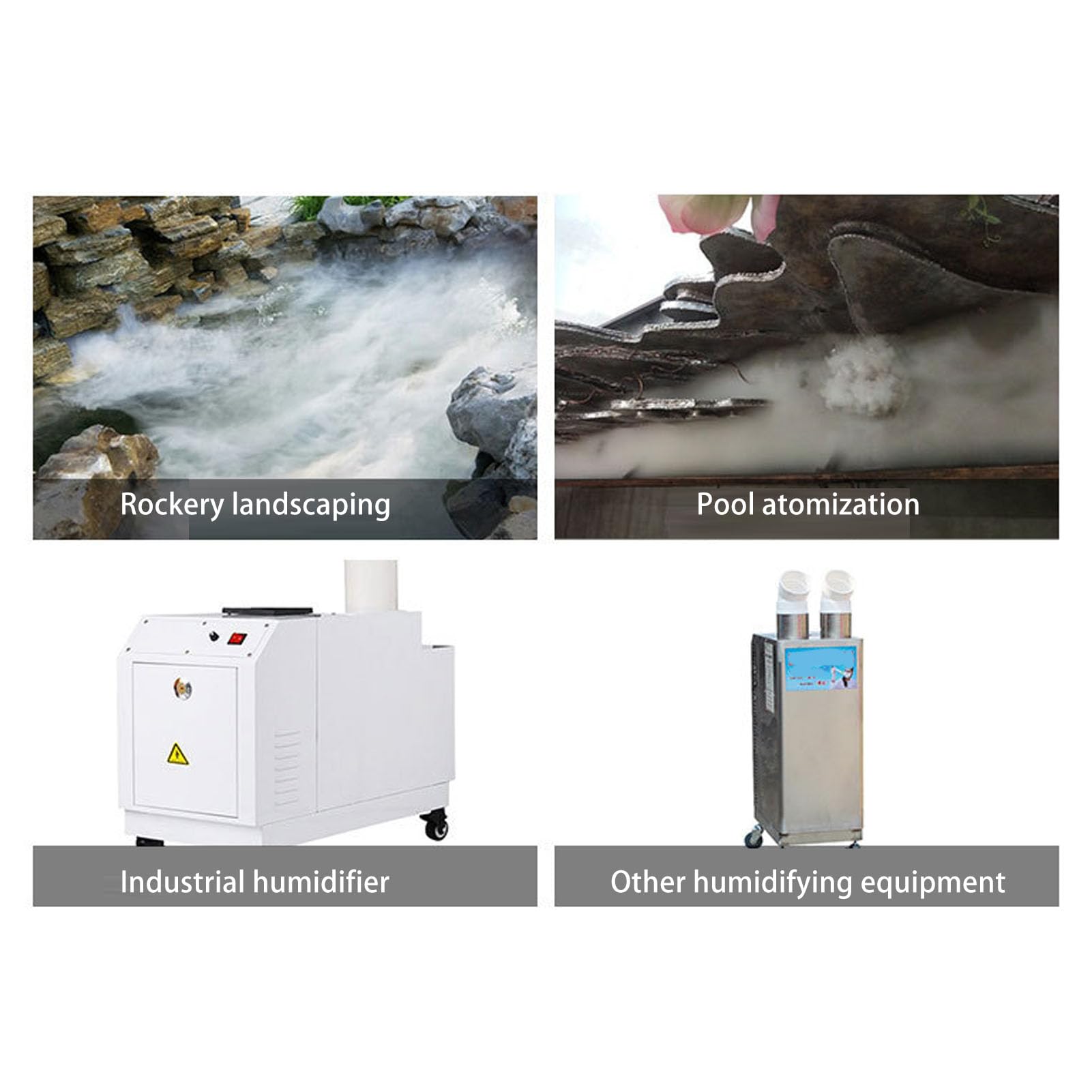 Lybunair 10 Head Ultrasonic Mist Maker Fogger Pond Humidifier Fog Machine Plate