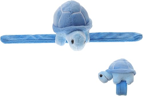 Miniatura 9 de Pulsera de tortuga Slap de peluche de animal banda de juguete Hugger Slap pulsera linda pulsera para niños regalos de fiesta de cumpleaños azul