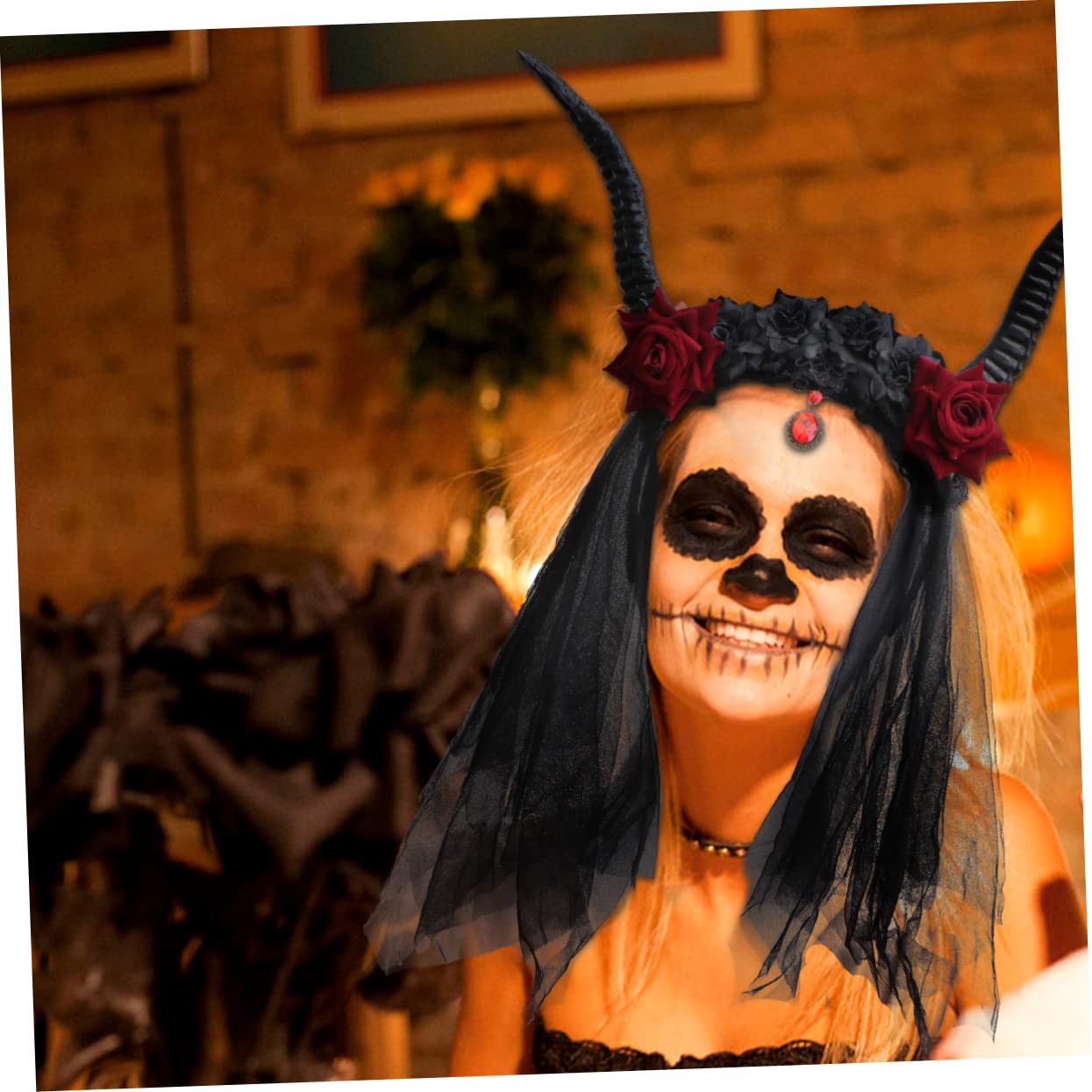 SHERCHPRY 1pezzi Copriccioci Eleganti per Feste Fermagli Creativi per Capelli Accessori per Capelli di Halloween Cercchietti alla Moda Decorazioni
