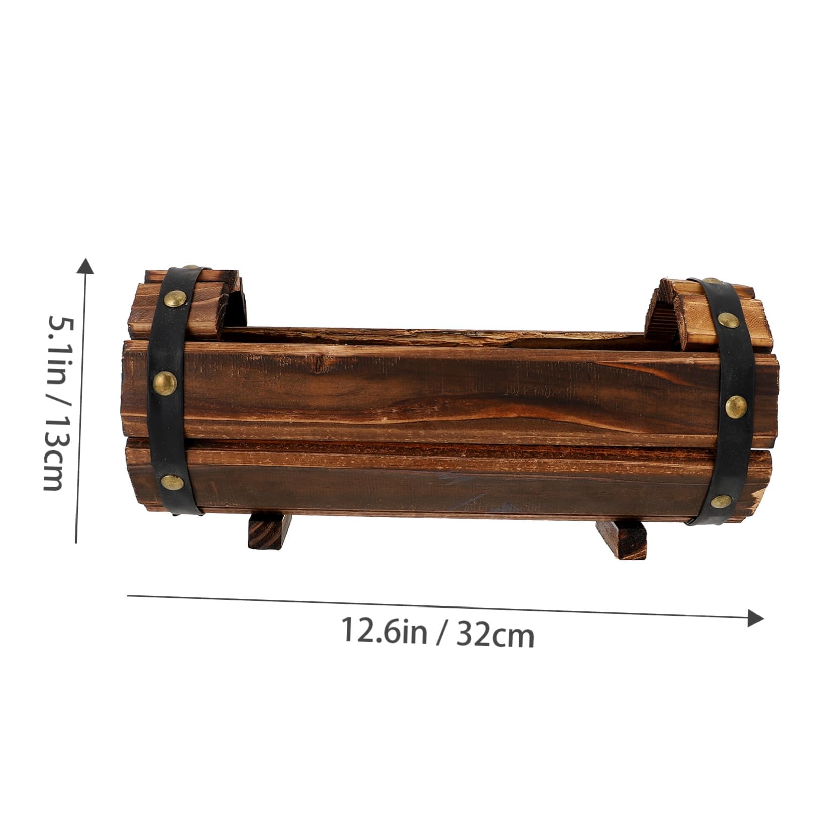 POPETPOP Maceta de Balcón de Madera Retro Multifuncional para Plantas Suculentas, Soporte Resistente para Jardín y Oficina Diseño Anticorrosivo