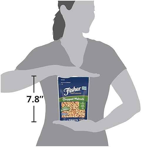 Miniatura 28 de Fisher - Mitades y piezas de nueces, 32 onzas, nueces cultivadas en California, sin sal, naturalmente sin gluten, sin conservantes, sin OMG