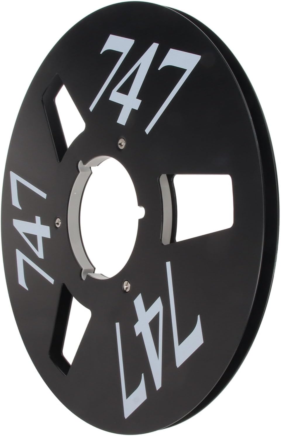 1/4 10 Inch Blank Tape Reel Aluminum Alloy Recording Reel 3 Hole Opening Machine Part For Reel To Reel Tape Recorder (Black)