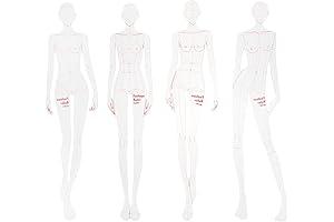 ULTNICE Fashion Drawing Template Ruler Set, Woman Sewing Humanoid Patterns Design Clothing...
