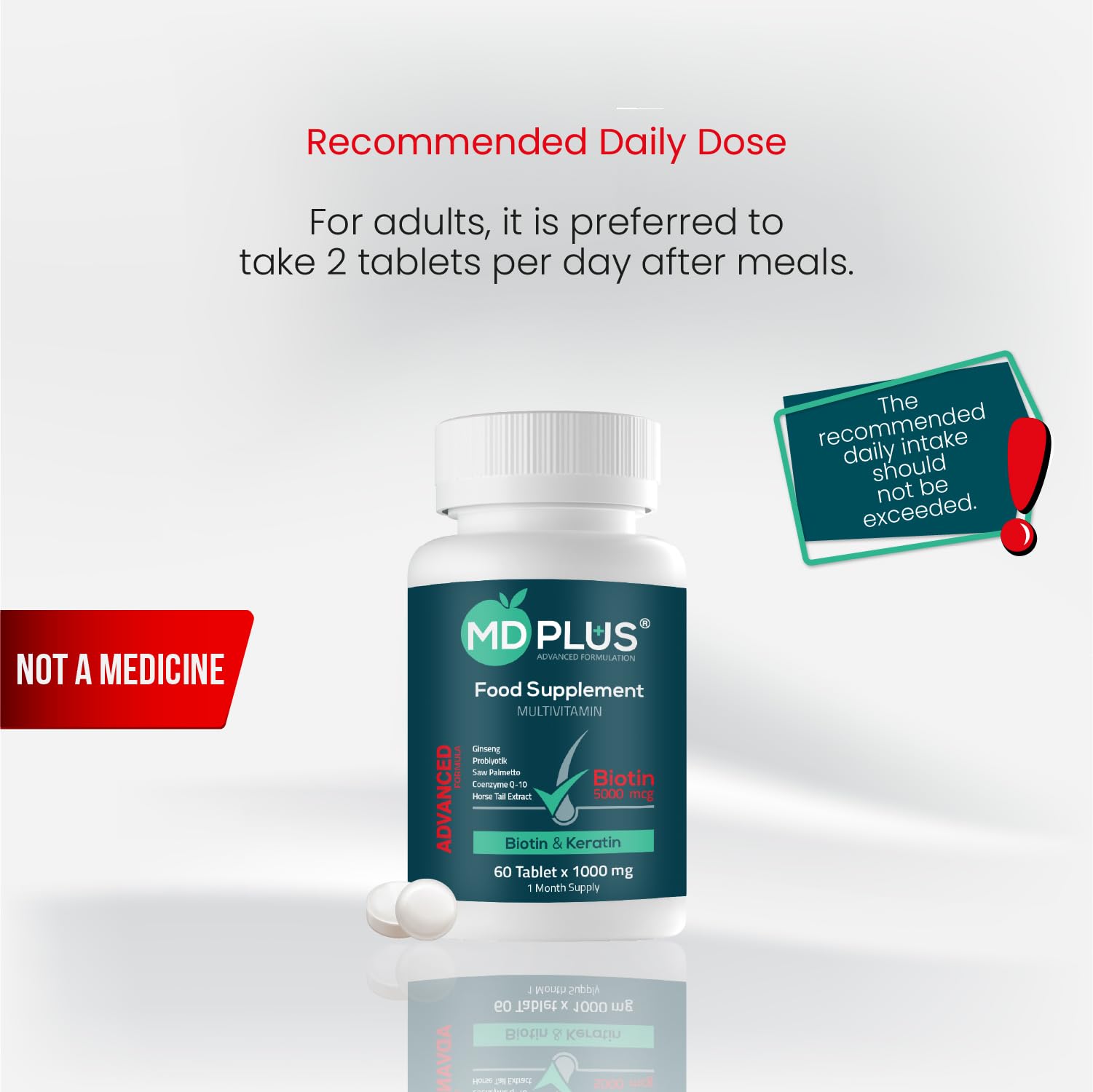 MD Plus Advanced Hair Multivitamin 60 Tablet