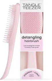 Tangle Teezer - Escova de cabelo desembaraçadora The Wet Detangler Millenial Pink para todos os tipos de cabelo, molhados. Cor: Rosa claro