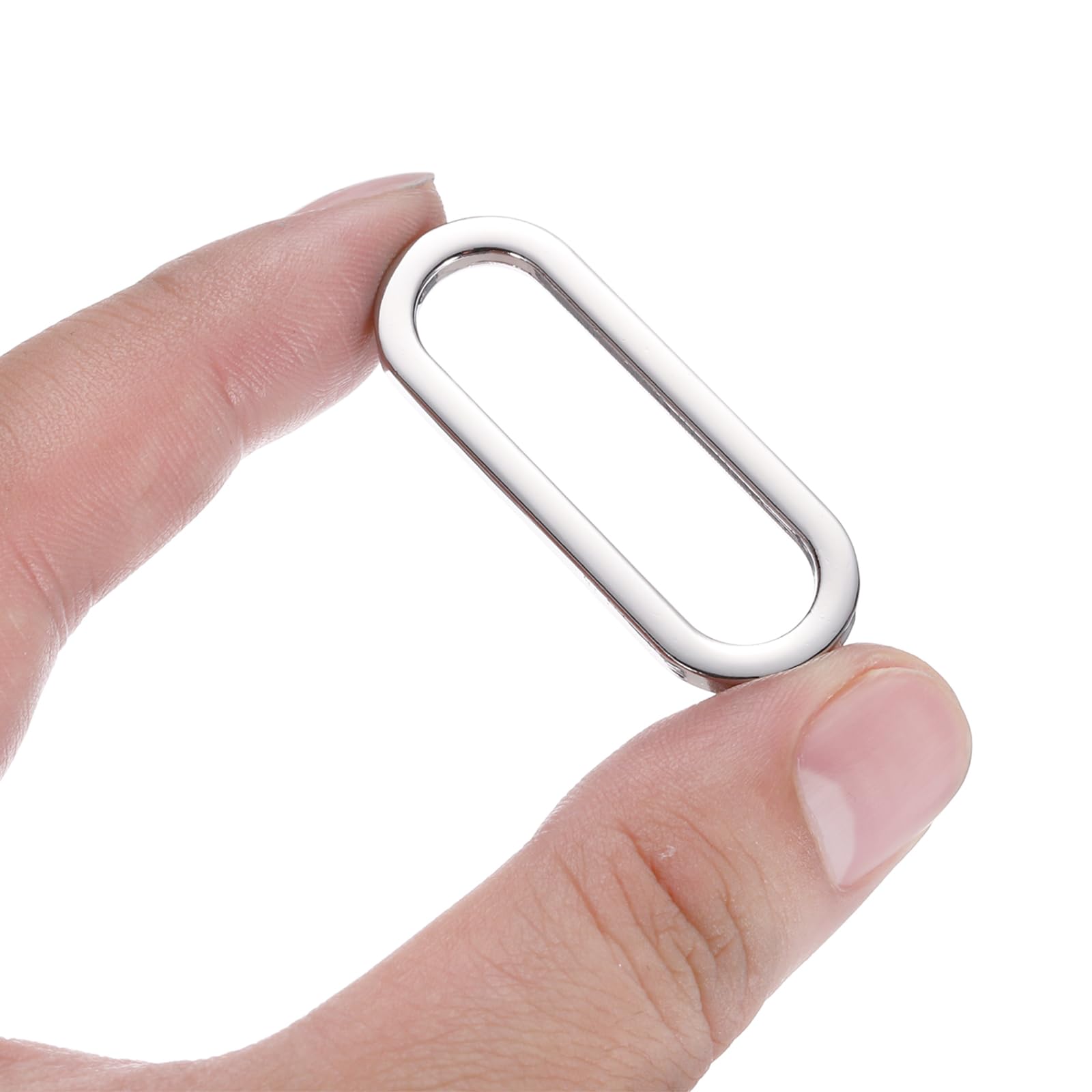 PATIKIL 1.5 Inch Metal Oval Ring Buckle, 6 Pack Adjustable Buckle Loops Non Welded Strap Fastener for Backpack Bag Belt Silver - Image 4
