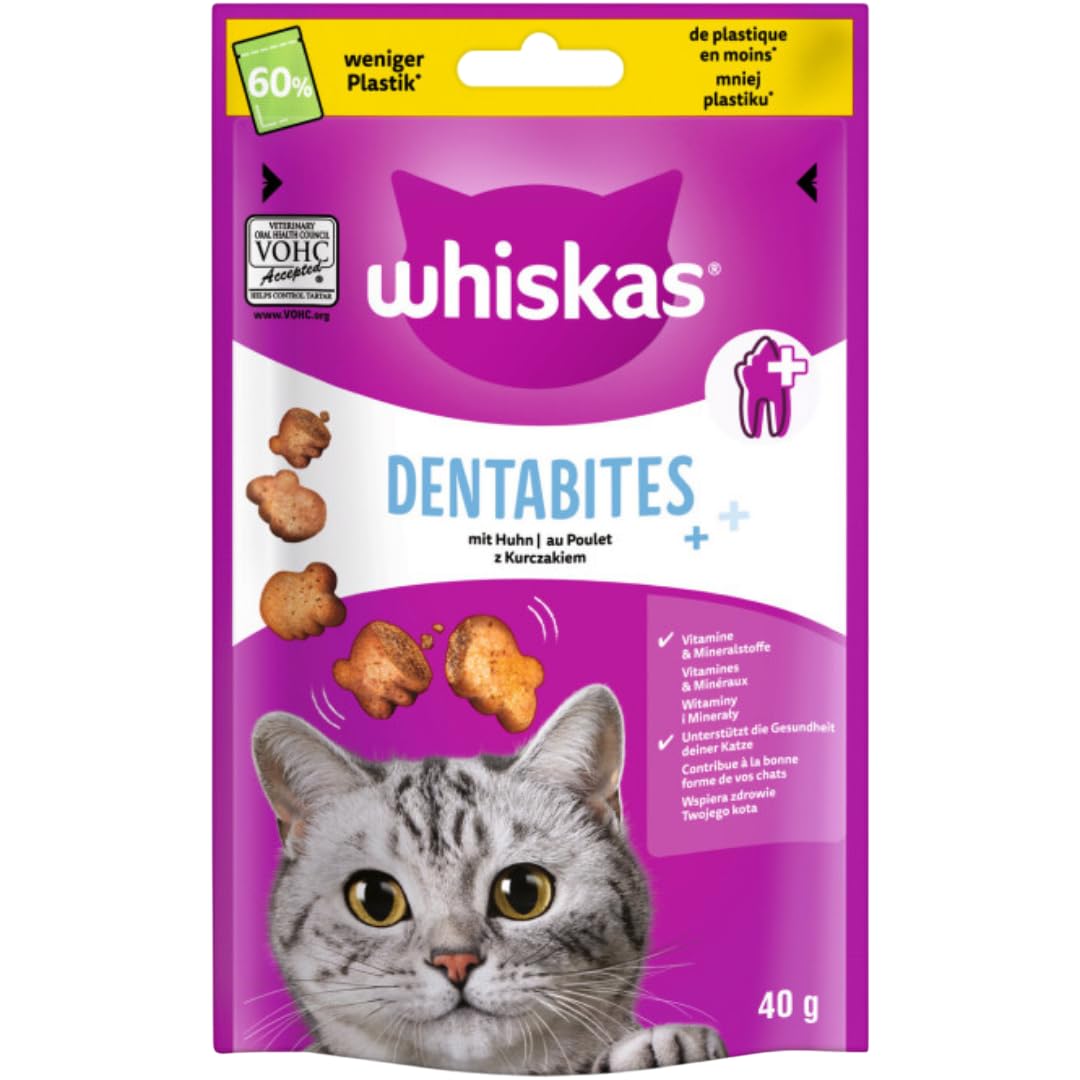Dentabites mit Huhn Katzensnacks Snackfutter für Haustiere 40 Gramm X 24 STÜCK