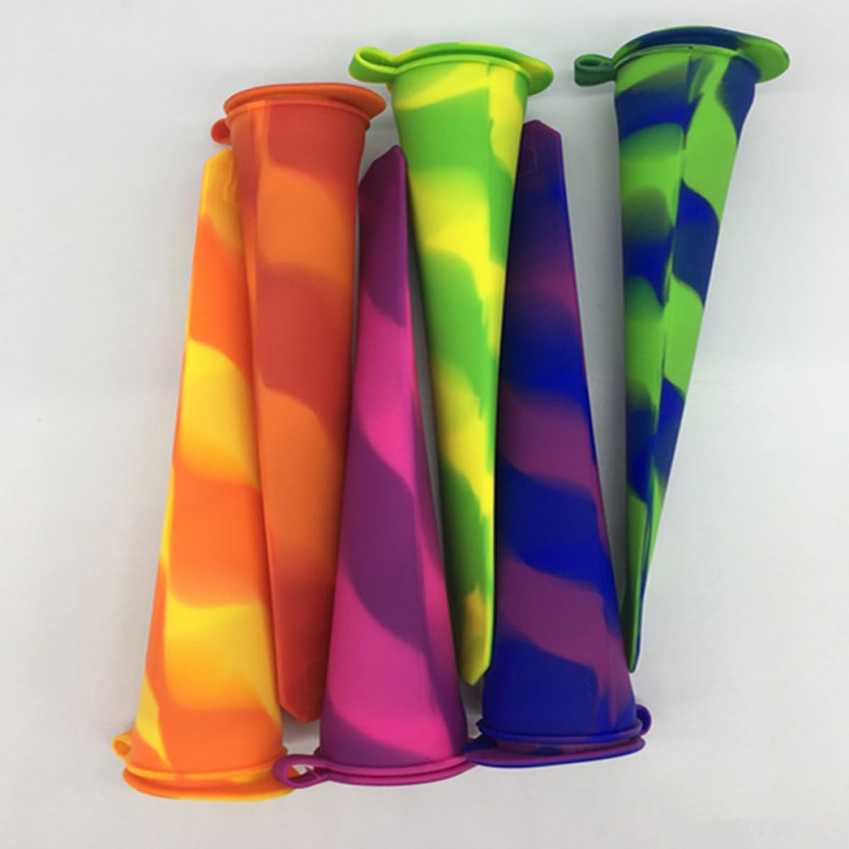 2pcs Silicone Ice Pop Molds with Lid, Easy Demolding