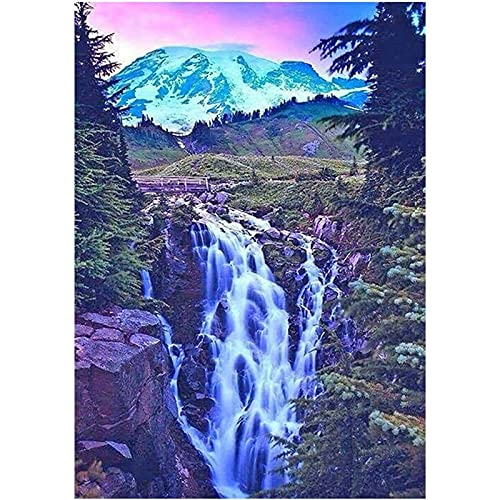 Peinture diamant cascade kit complet toile grand format anti stress pour adulte