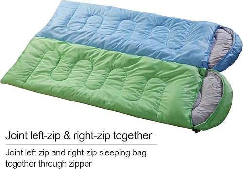 Miniatura 5 de FARLAND Sacos de dormir de 20  para adultos, adolescentes y niños con saco de compresión portátil y ligero para campamento de 3 a 4 estaciones,