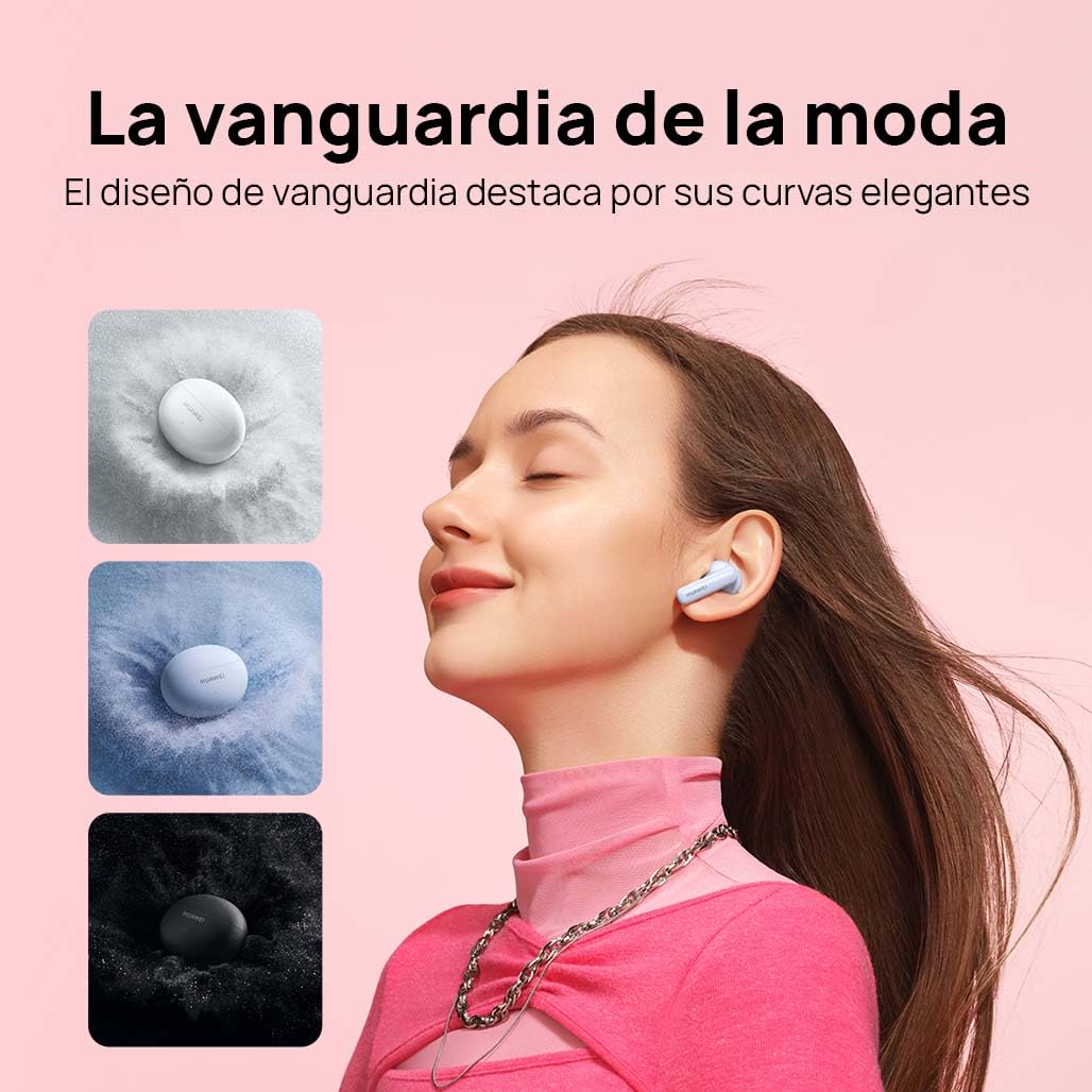 HUAWEI FreeBuds 5i Auriculares Inalámbricos, para iOS Android Windows,Negro | Bluetooth 5.2, Control Deslizar, Hi-Res Audio, 3 Modos ANC, 28 Horas de Batería, IP54, Doble Conexión