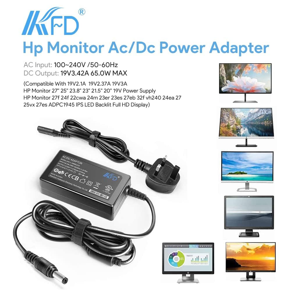 HP Monitor Power Cord 27 For HP Monitor Power Cord 20