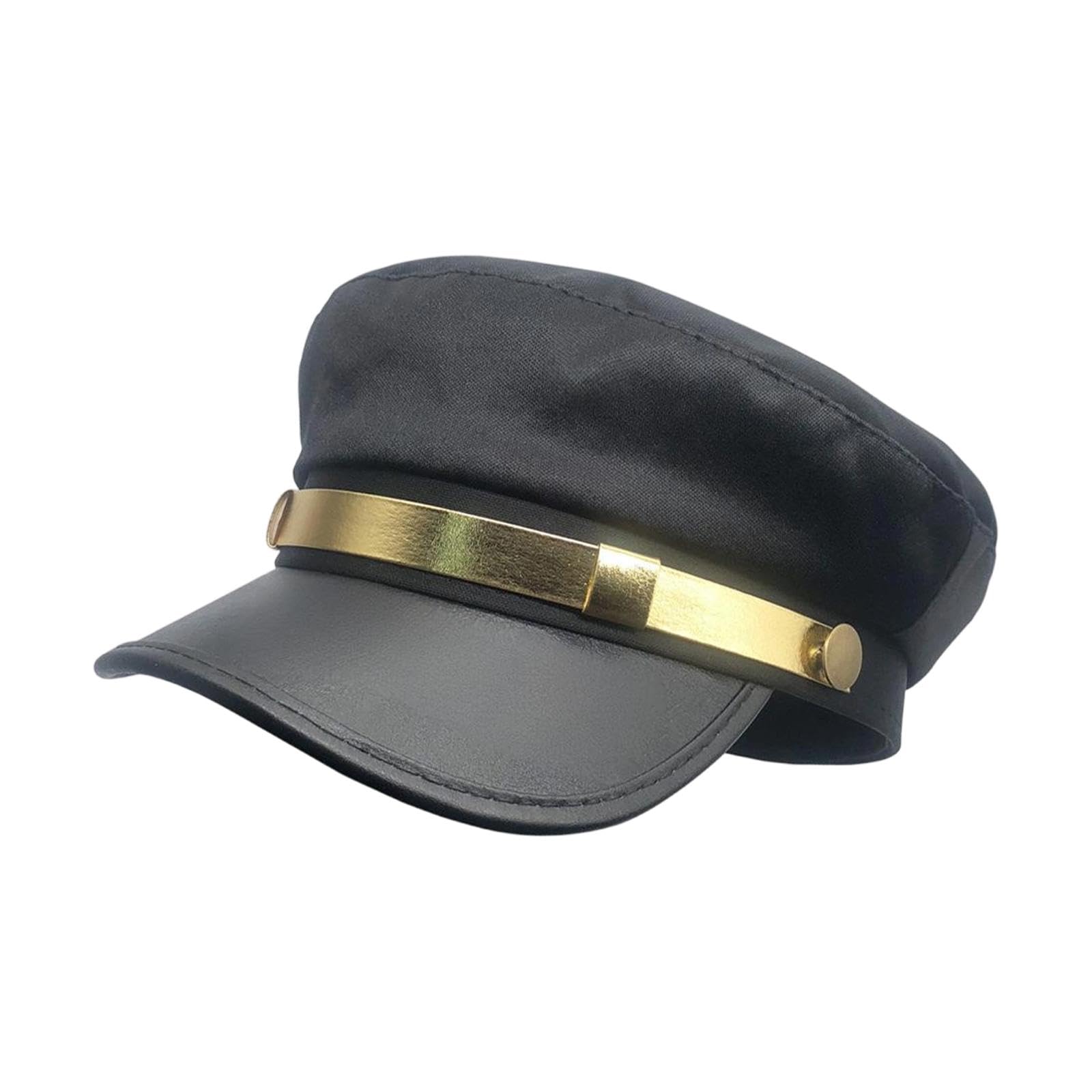 HEAVENGLOW Newsboy Hat Adjustable 56-62cm Classic Pageboy Cap Travel Fashion for Adults Gold Strap|Clothing, Shoes & Accessories|Womens Accessories|Hats|Package Includes:1 Women Flat Top Newsboy Hat-image-15