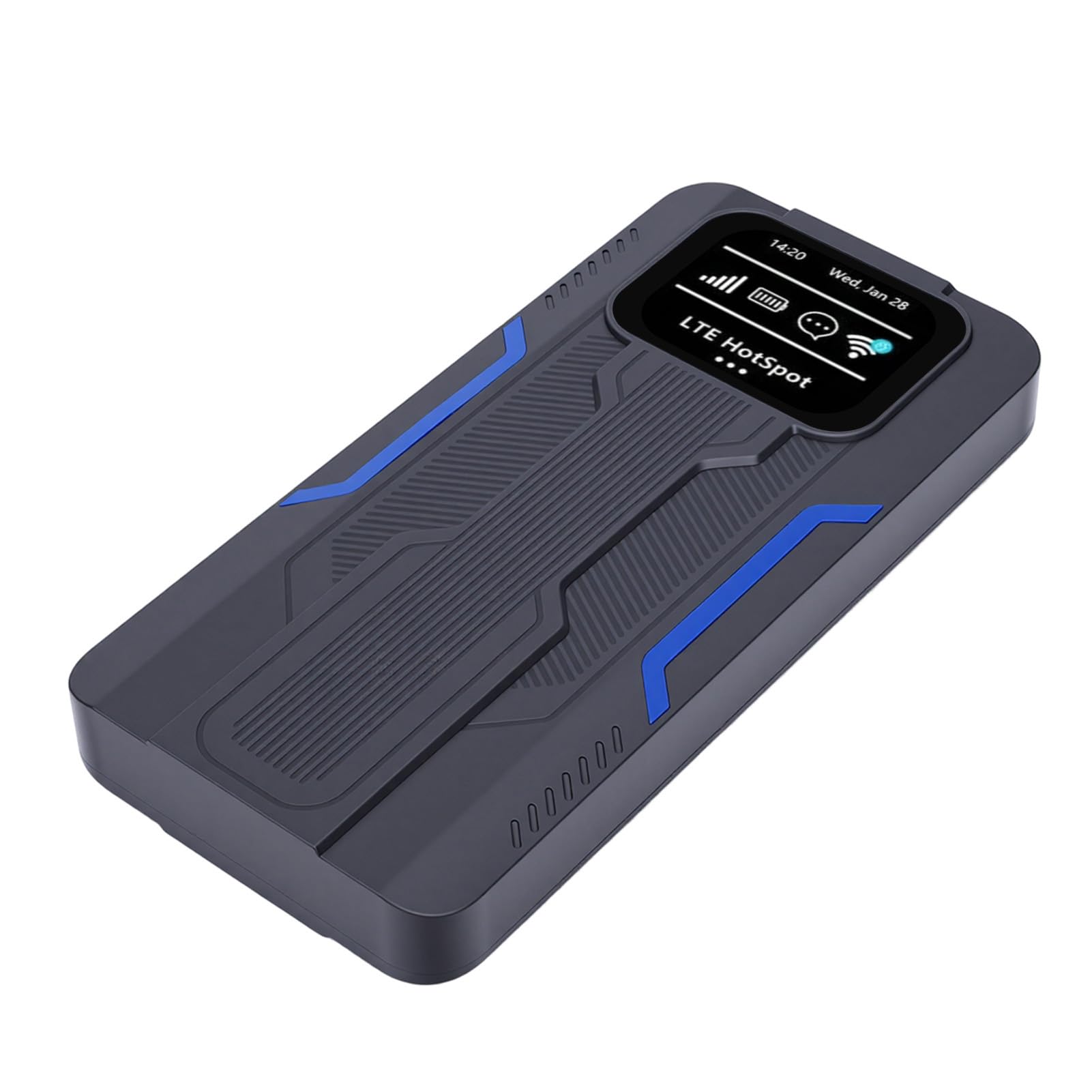 Routeur WiFi LTE Portable, Point d'accès Mobile ABS Double Bande 4G 300 Mbps 10 000 MAh avec écran HD, Charge Inversée pour Les Voyages, Les Voitures, Les Bureaux, Les Utilisateurs