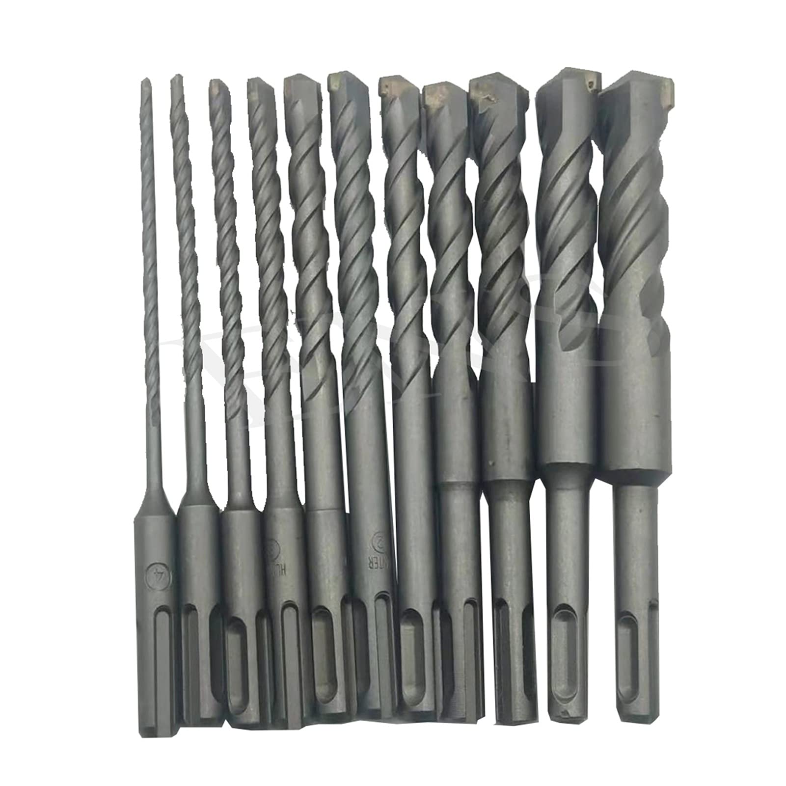 SDS Plus Drill Wiertła Hammer 160mm Profesjonalny Drill Wiertło Zestaw Wózka Węglika Stalowa Końcówka Elektryczna młotek Masonry Wiertło Zestaw Bitów (Color : 10pcs)