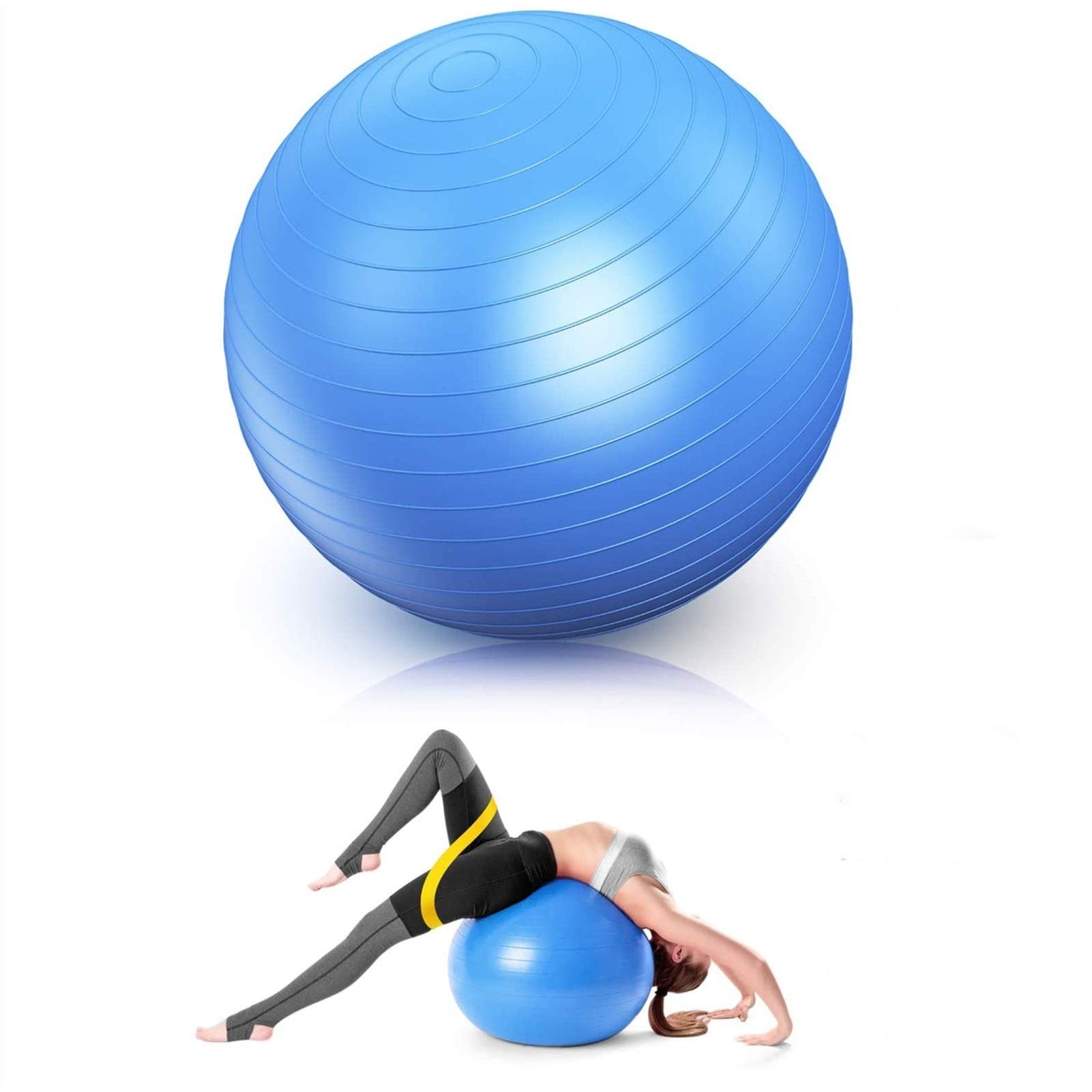 Sitzball Büro, Gymnastikball Yoga Ball Chair, Premium Gymnastikball 55Cm/65Cm/75Cm, Anti-Burst Extra Dicker Schweizer Geburtsball, Perfekter Trainingsball Bürostuhl