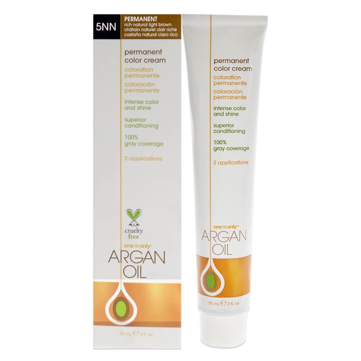 One 'n Only Permanent Hair Color & Dye, 5NN Rich Natural Light Brown, 3 oz