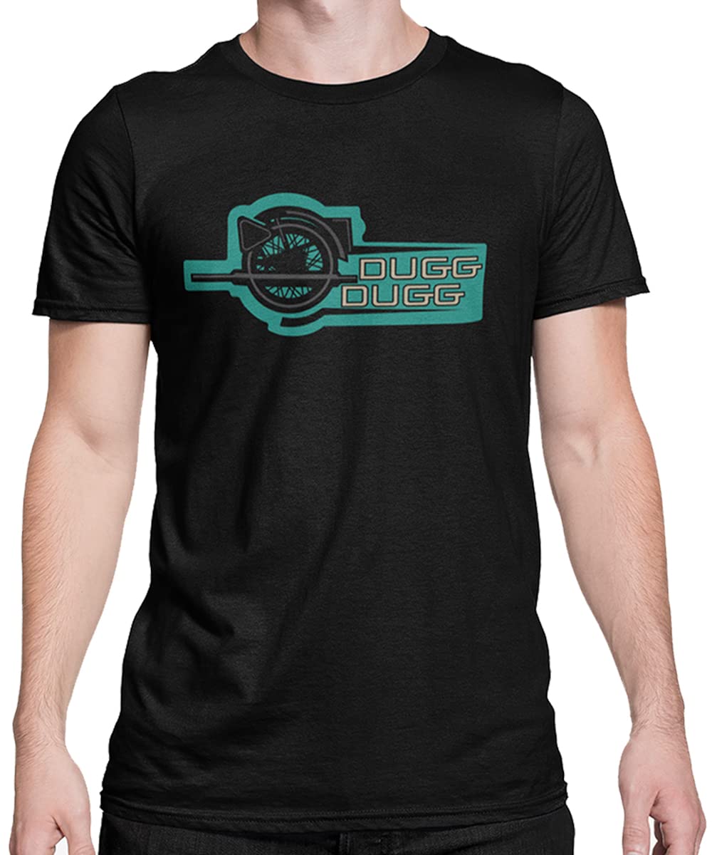Motorevz Men's Round Neck Printed Half Sleeve Regular Fit Cotton T-Shirt | Biker DUGG DUGG