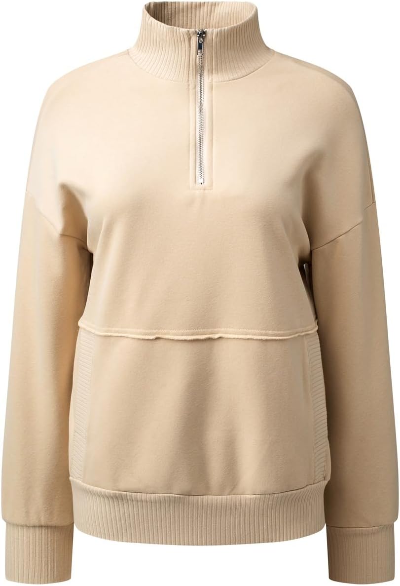 SHEWIN Womens Sweatshirt Casual Long Sleeve Half Zip Pullover Lightweight Sweatshirts Tops Fall Fashion Outfits 2025 - Image 6
