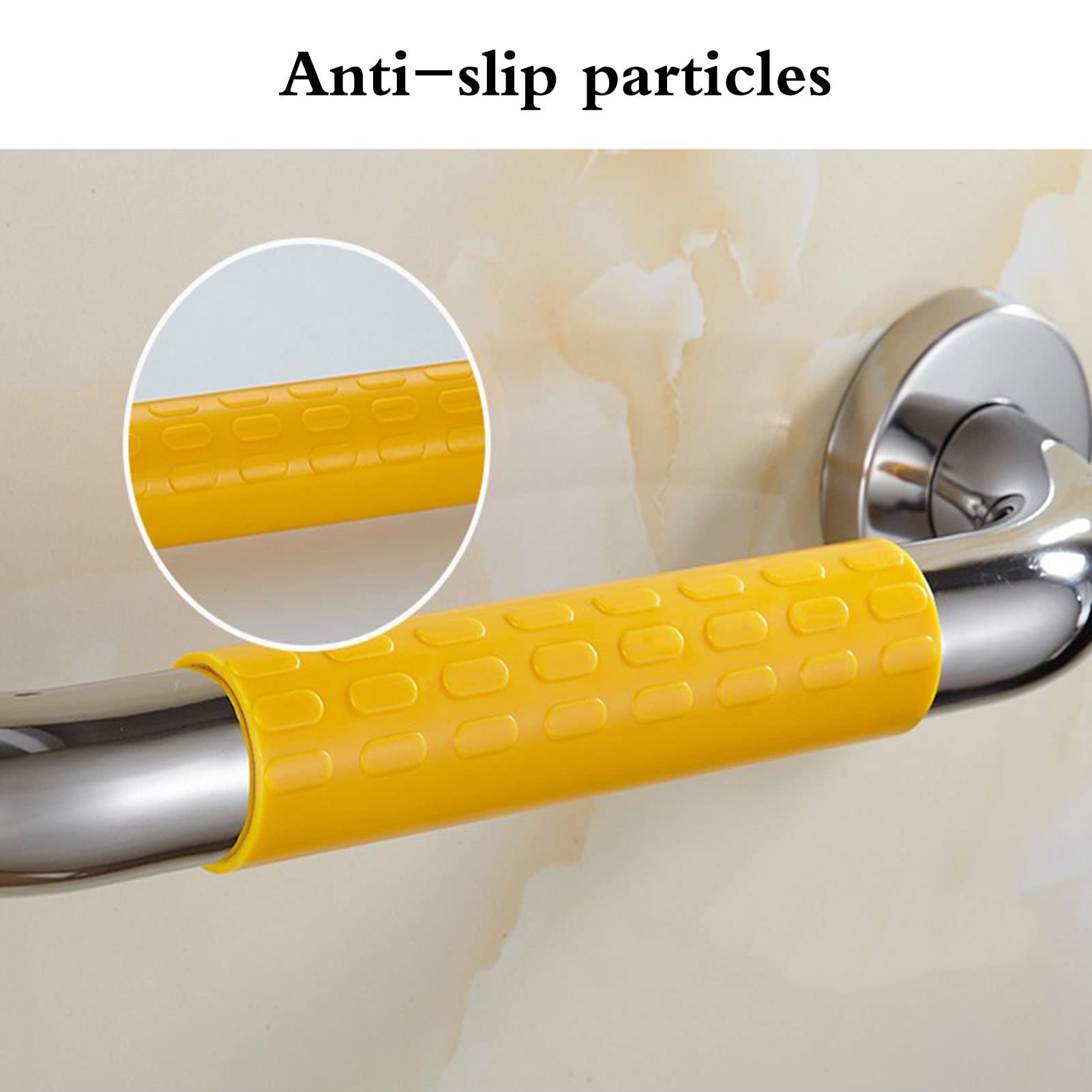 Reposabrazos, Pasamanos de Acero Inoxidable para el Hogar, Ancianos, Discapacitados, Baño, Baño, Bañera, Barandillas, Barras de Agarredeslizantes, Funda de Nailon en Negrita/88 cm