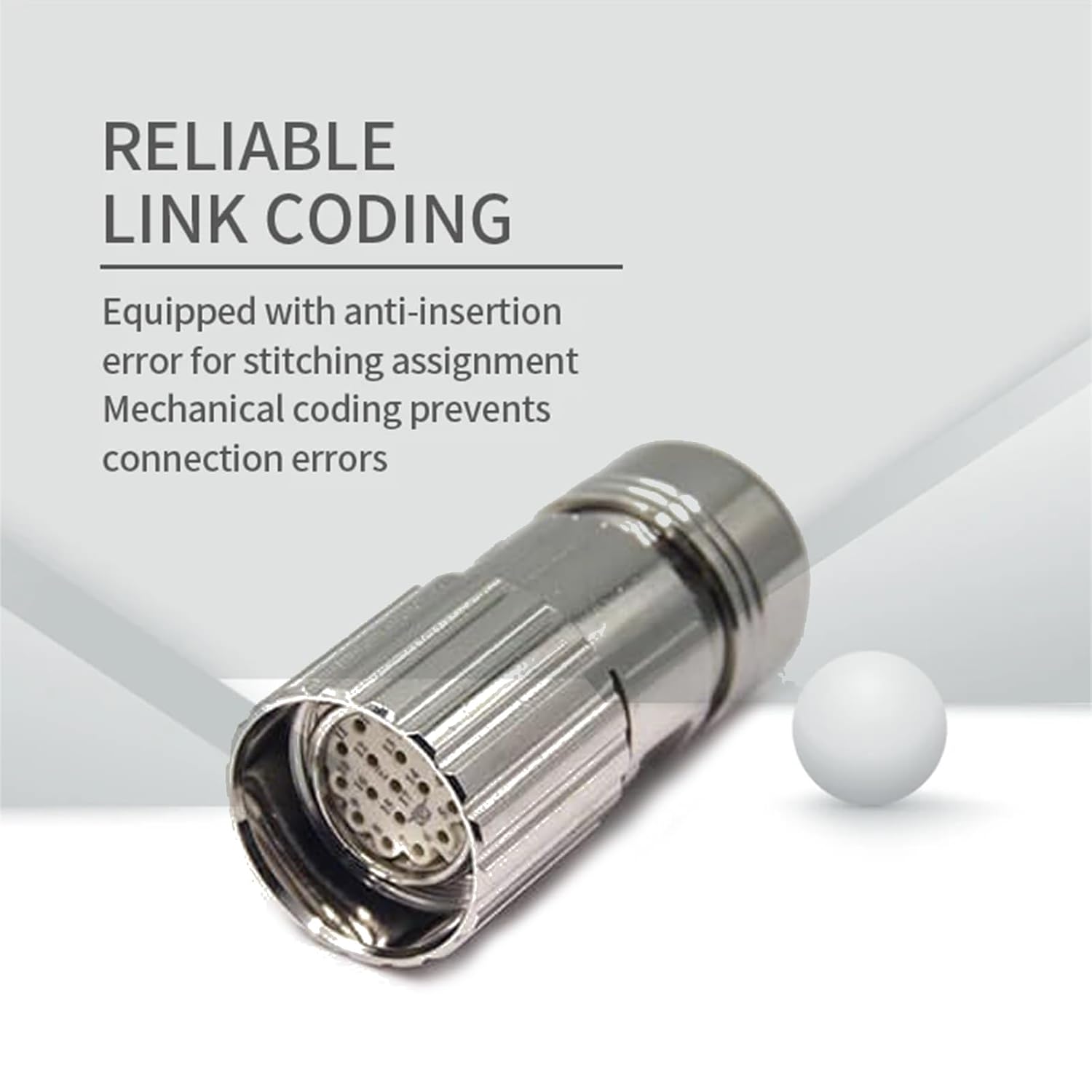 M23 17Pin Female Circular Connector, Straight Metal Joint Cable Plug for Signal Transmission, Shielded for Industrial Equipment, Electrical Engineers