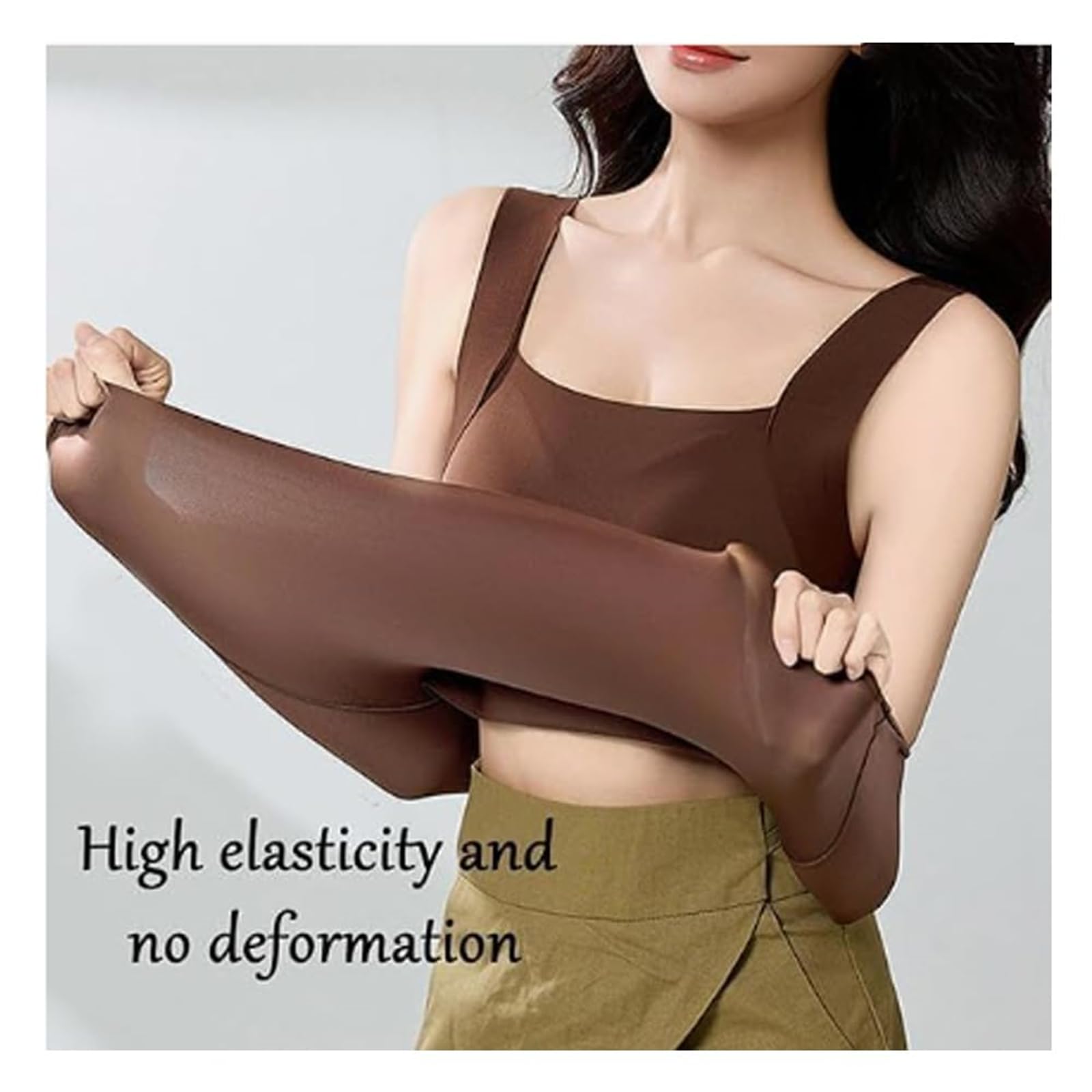 Débardeur avec Soutien-Gorge intégré au Cou, Haut d'entraînement sans Manches pour Femme, Haut Slim sans Manches très Extensible