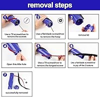 Vista 6 de 4 piezas de tiras de repuesto para aspiradora Dyson V8, V10, tiras de cepillo rodante, con 1 destornillador