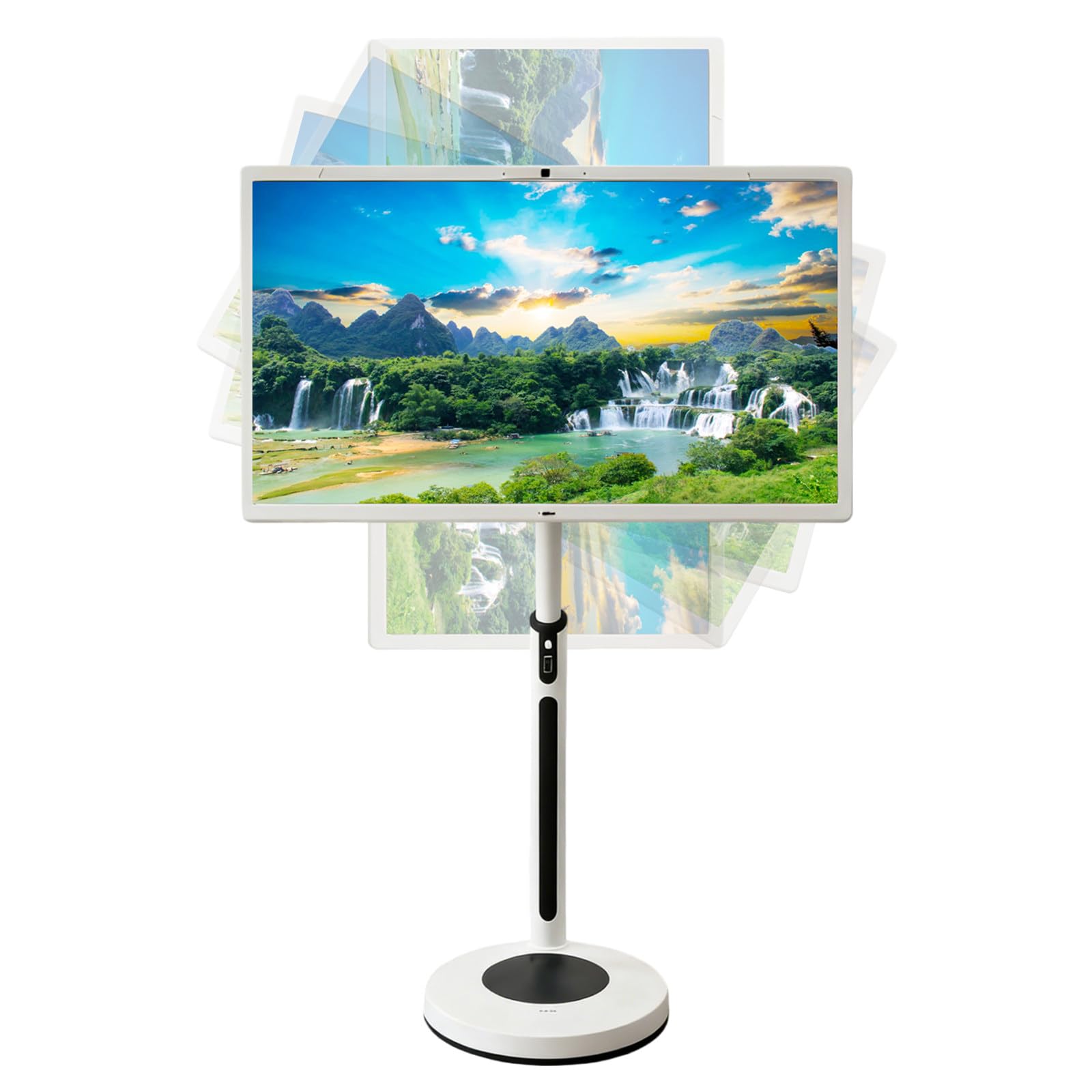 21,5"/24"/27"/32" Przenośny Telewizor, 4+64GB/8+128GB, Wbudowana Bateria 7800/8000/15000mAh, Bezprzewodowe Przesyłanie, 10-Punktowy Monitor Dotykowy do Domu, Biura 32"(4+64GB)