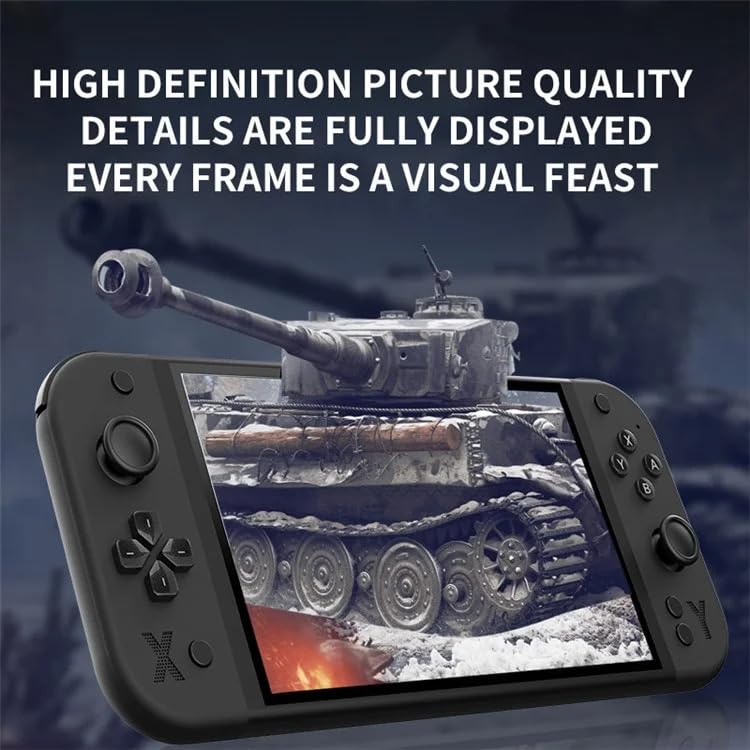 Image of G90 7 Inch IPS HD Screen Handheld Game Console Multi-System Emulator Arcade Gaming Controller (Black)