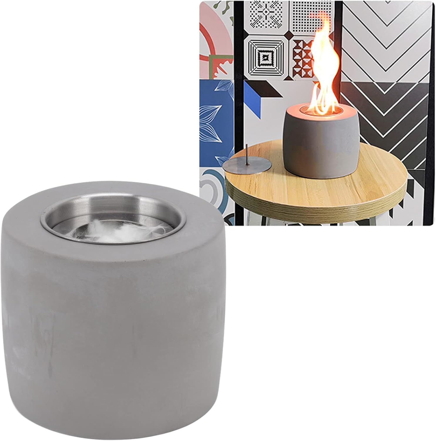 Tabletop Fire Pit, Alcohol Fireplace for Indoor Outdoor