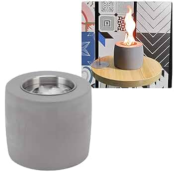 ファイヤーピット　卓上暖炉　屋外　屋内　コンクリートボウル Amazon.co.jp: テーブルトップファイヤーピットボウル