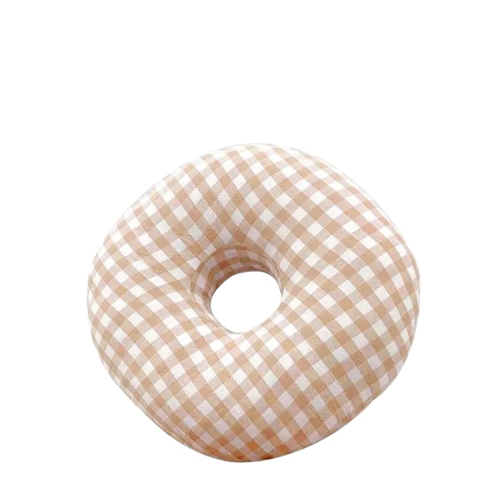 SUBLXPoten Piercing Pillow Ear Wearable Donut Pillow For Sleep Hotel Camping for Side Sleepers(Orange)