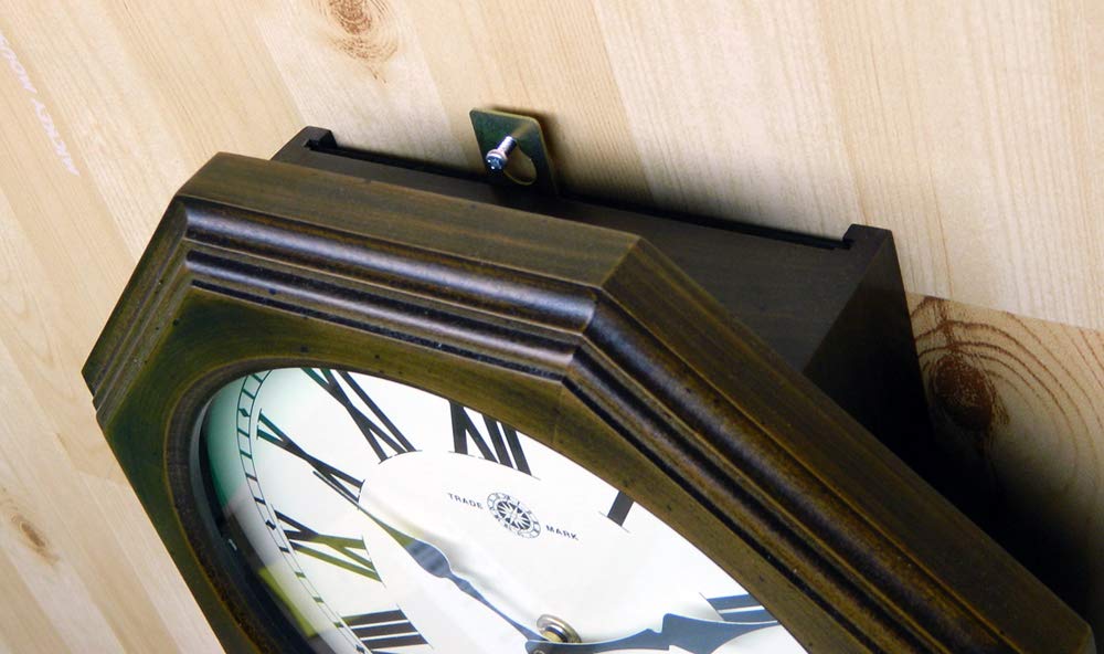 Amazon.co.jp: さんてる 掛け時計 ブラウン 400×260×70mm スタンダード