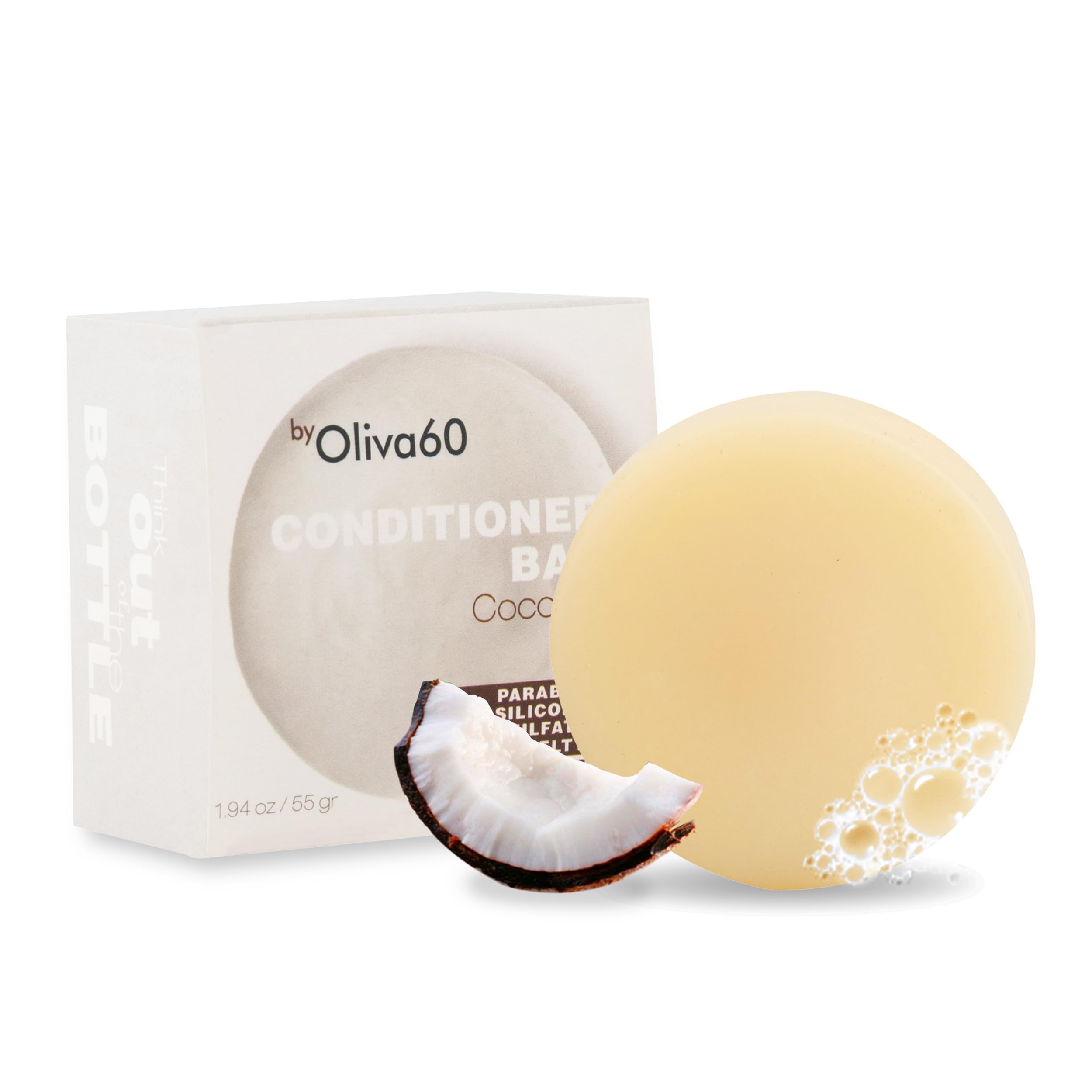 Acondicionador extra hidratante, desenreda y repara con aceite de argán orgánico, macadamia, manteca de karité, provitamina B5, sin sulfatos, parabenos y siliconas, 55 g (crema de coco)