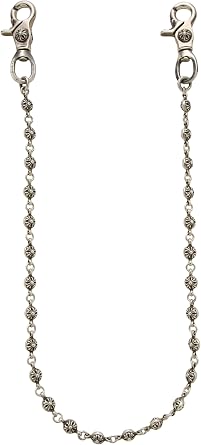 Pre-loved Silver CH Plus Wallet Chain, One Size, Silver