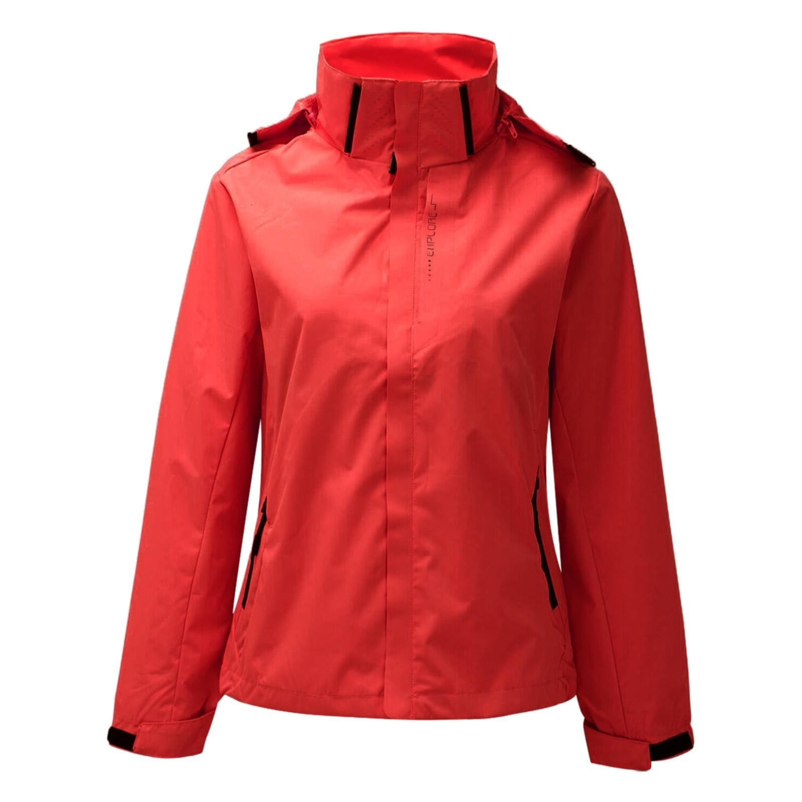 Gabardina impermeable para mujer con capucha desmontable 5