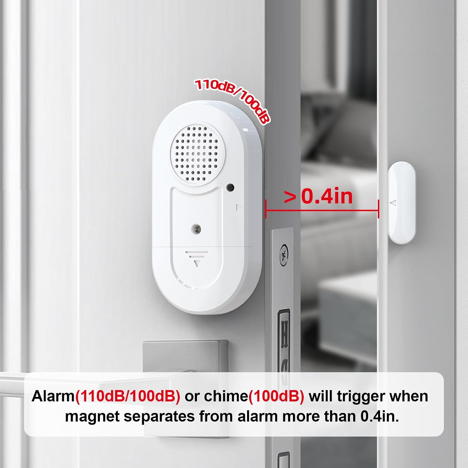 Sanjie Door Window Alarms - 5 Pack,110dB,Volume Control,Window Door Open Alarm Sensors for Kids Safety/Dementia/Pool,Wireless Sensors Keep Your Home Security,Easy to Install,Long Battery Life